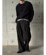 [Unisex] クロップレイヤードラウンドニット(3color)