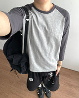 Pitch Slub Three Quarter Sleeve T