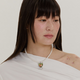 Devil heart PEARL necklace