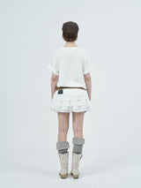 glitter star t-shirts / white