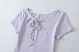 Liora Ribbon Cutout Tee