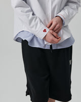 NOMANTIC LOGO STITCH DETAIL SHIRT WHITE