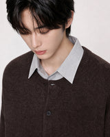 (UNISEX)ウールブレンド ニット カーディガン