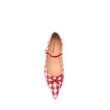 Colorful Bridge | Holiday Plaid Pointed Sweet Mary Jane Shoes Women's Bow Flat Shoes