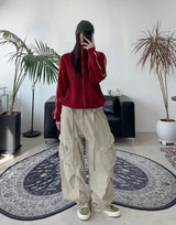 Raven Belted Dyeing Cargo Pants