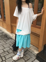 スリットオーバーサイズTシャツ