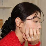 Edge hoop earring