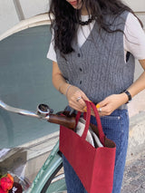Dinker Twisted V-Knit Vest