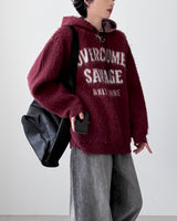 Ruby Mohair Hood Knit