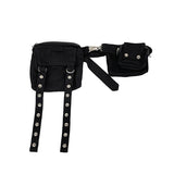 Button Strap Multi Pocket Belt Bag