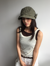 Washed flap bucket hat (2color)