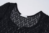 Romantic lace cardigan - black    