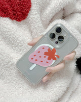 [MADE] [magsafe] Strawberry magsafe jelly hard iphone case