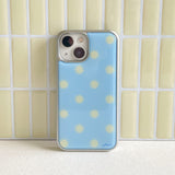 sunny sky silver epoxy phone case