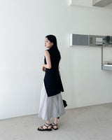 lessel nylon slit sleeveless