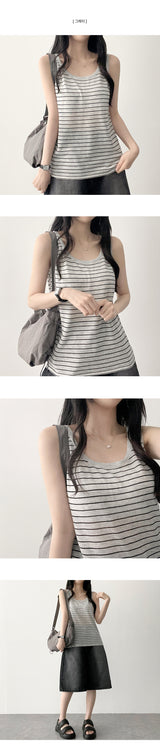 Viner Stripe Vest Knitwear Sleeveless