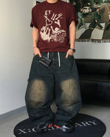 TC Patch Work Banding Denim Pants (3C)