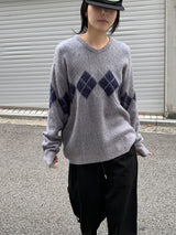 BRUSH ARGYLE KNIT (3C)