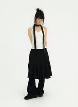 WAVY CHECK MIDI SK BLACK