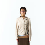 エクストラボタンストライプシャツ (BROWN)