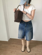 Suede square bag (3color)
