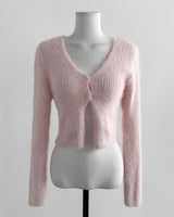 sophia angora crop two-button CD