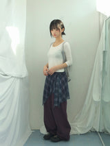 Semi-balloon pocket cotton pants