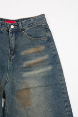 Rhadon dirty washed bermuda pants