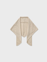 KNIT TRIANGLE SCARF (IVORY)