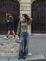 ベニールースワイドデニムパンツ