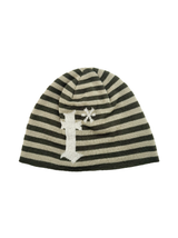 Jacquard Stripe Beanie in Khaki