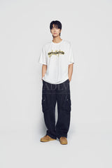 24FW LAYER WORLDTOUR LOGO SHORT SLEEVE T-SHIRT CREAM