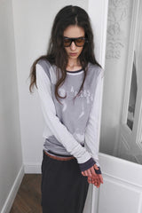 26SS★ RAW CUT BLUR GRAPHIC LONG SLEEVE T-SHIRT