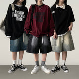 IF Waist String Vintage Cargo Denim Bermuda Shorts