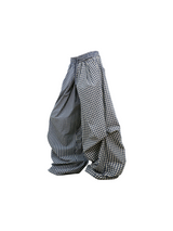 RELABEL (Menglian) Asymmetrical Cross-Patterned Ripple-Pleated Casual Trousers