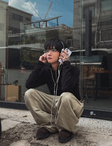 Idカットハーフジップアップマッスルティー