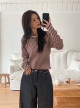 LM Border Rib Loose Round T-Shirt (3color)