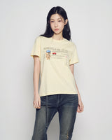 26SS WOMAN タイピングプロフィール半袖Tシャツ