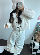 ストライプペディンキルティングロングパンツ🖤🤍2カラー