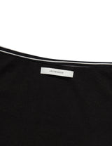 ST フリル コントラスト スリーブレス(BLACK)
