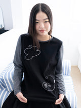ニードルワークロングスリーブT (BLACK)