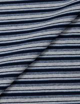 ストライプ タートルネック ティー(NAVY)