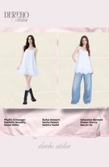Punching Daisy White Sleeveless Dress 