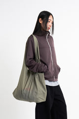 Jersey high-neck zip-up