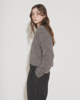 WOOL BRUSHED SWEATER [GRAY]