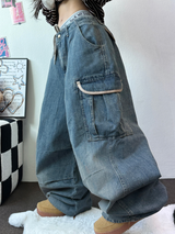 ハイクオリティ💍💎 リップバルーンパラシュートデニムパンツ 🤎2 サイズ