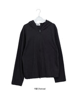 [unisex] ネヴェア ベーシック スラブ 2WAY フード ジップアップ