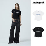 ドット ベーシック ロゴ ラウンド クロップ Tシャツ_ホワイト