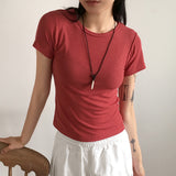 Robuck Basic Round Short Sleeve T-Shirt