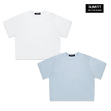 PLAIN CROP T-SHIRT [4COLOR]